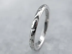1930's Platinum Line Pattern Band