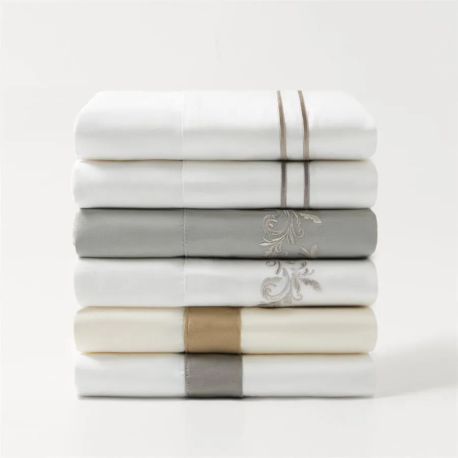350TC Cream Sheet Set with Tan Flange