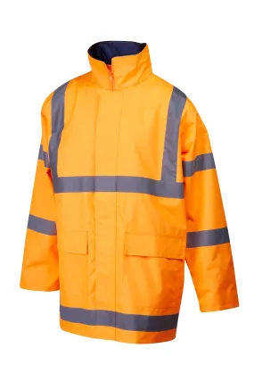 7PRJT551 RAIN JACKET MASTER ALBATROSS X HI VIS D/N NSW RAIL TAPED POLY OXFORD