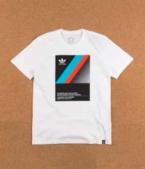 Adidas VHS Block T-Shirt - White / Black / Energy Blue / Energy