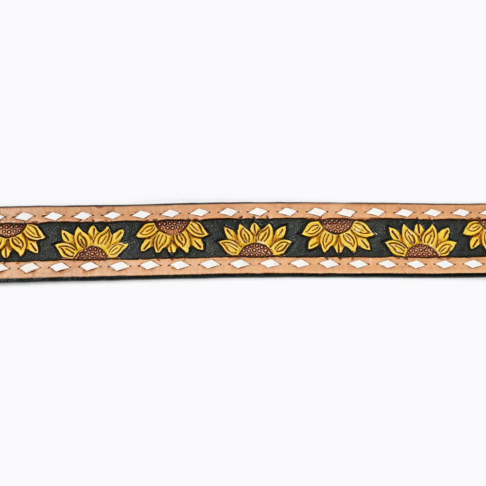 American Darling Tooled Sunflower Belt