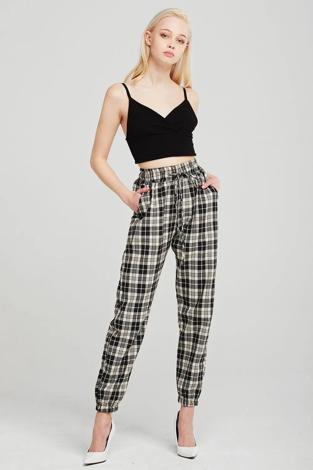 Amy Plaid Joggers