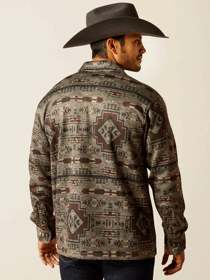 Ariat 10052781 Mens Caldwell Printed Shirt Jacket Brindle