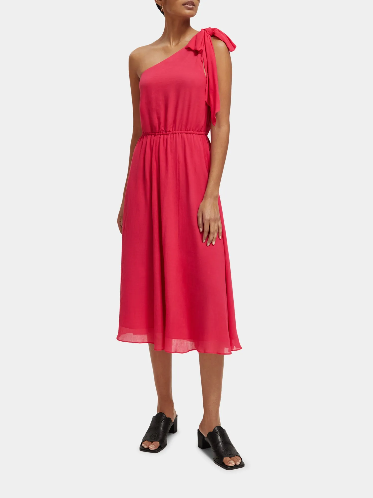 Asymmetric midi dress