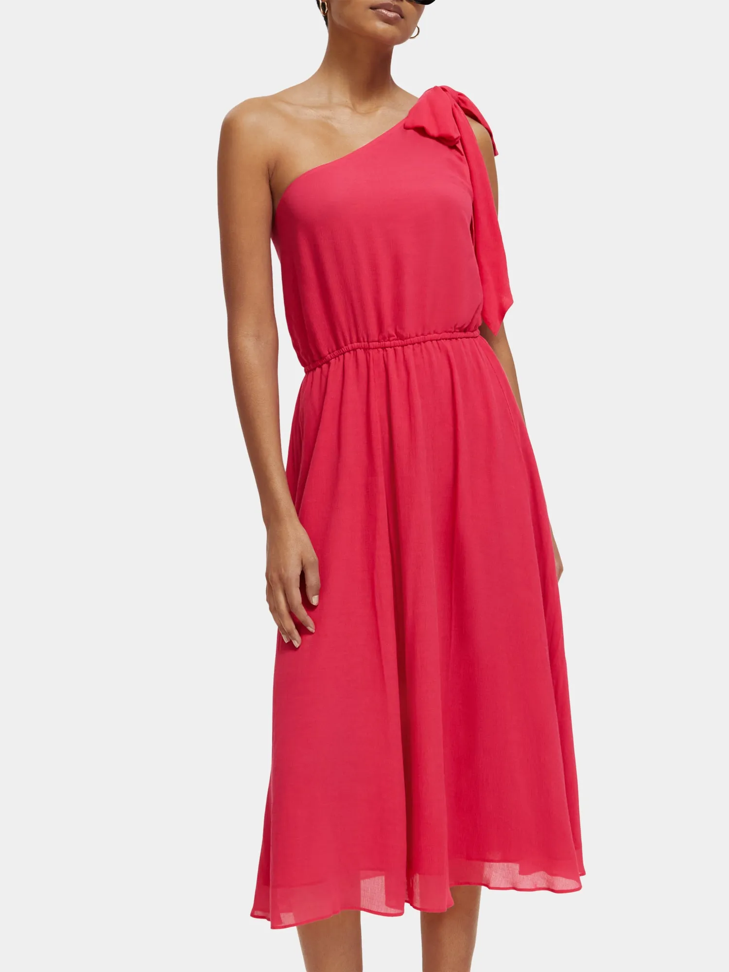 Asymmetric midi dress