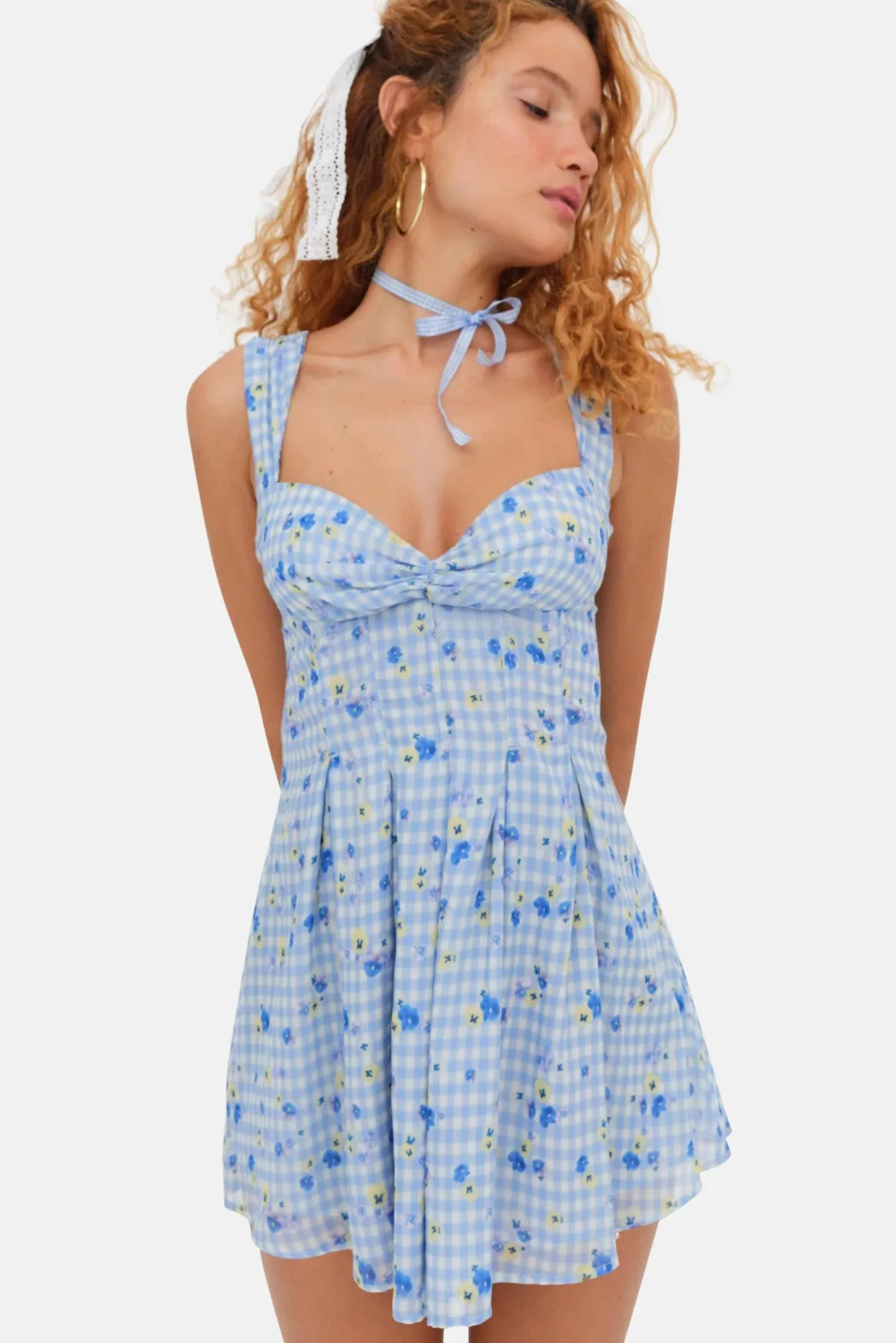 August Mini Dress Blue