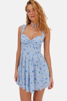 August Mini Dress Blue