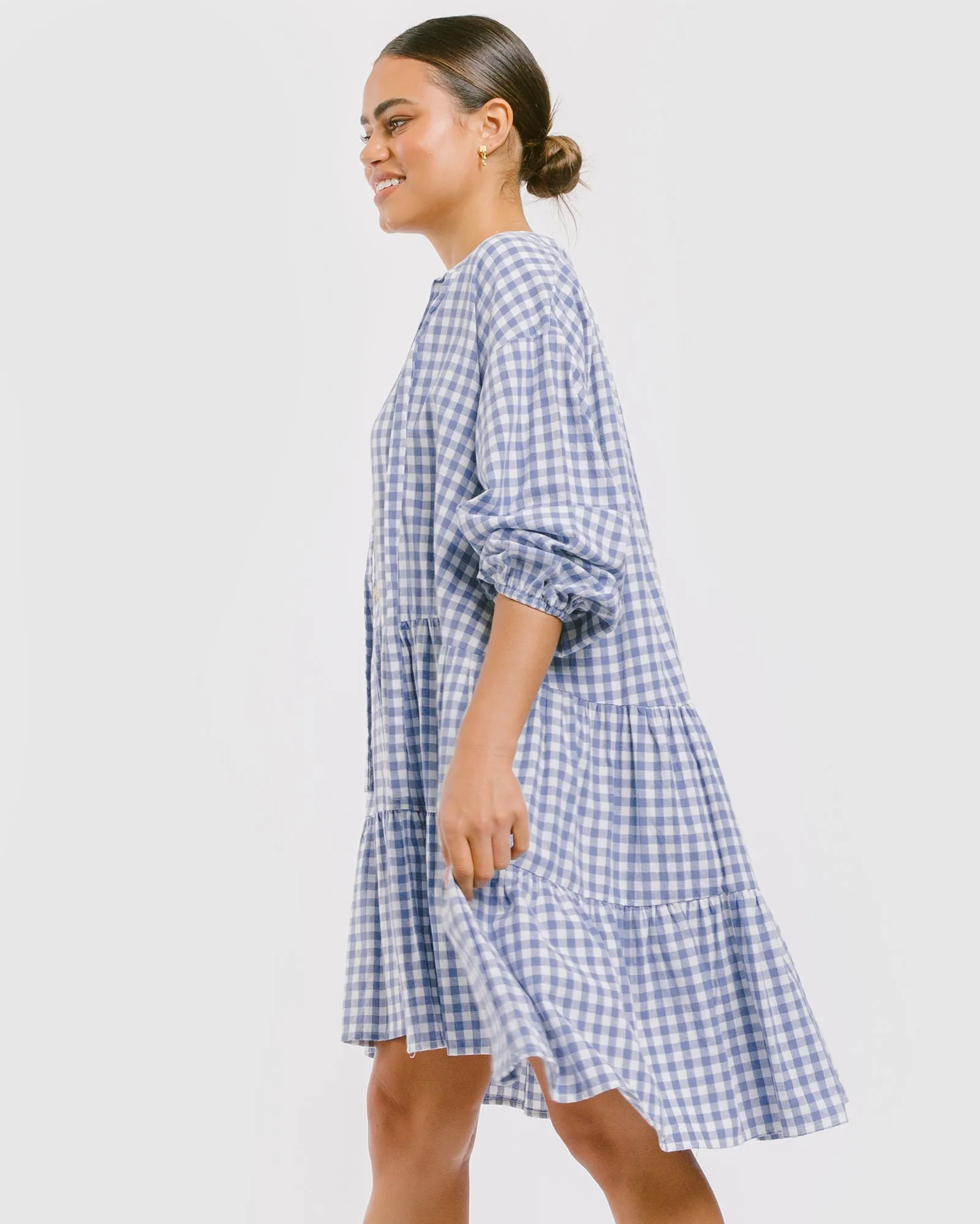 Avalon Smock Dress | Blue Gingham