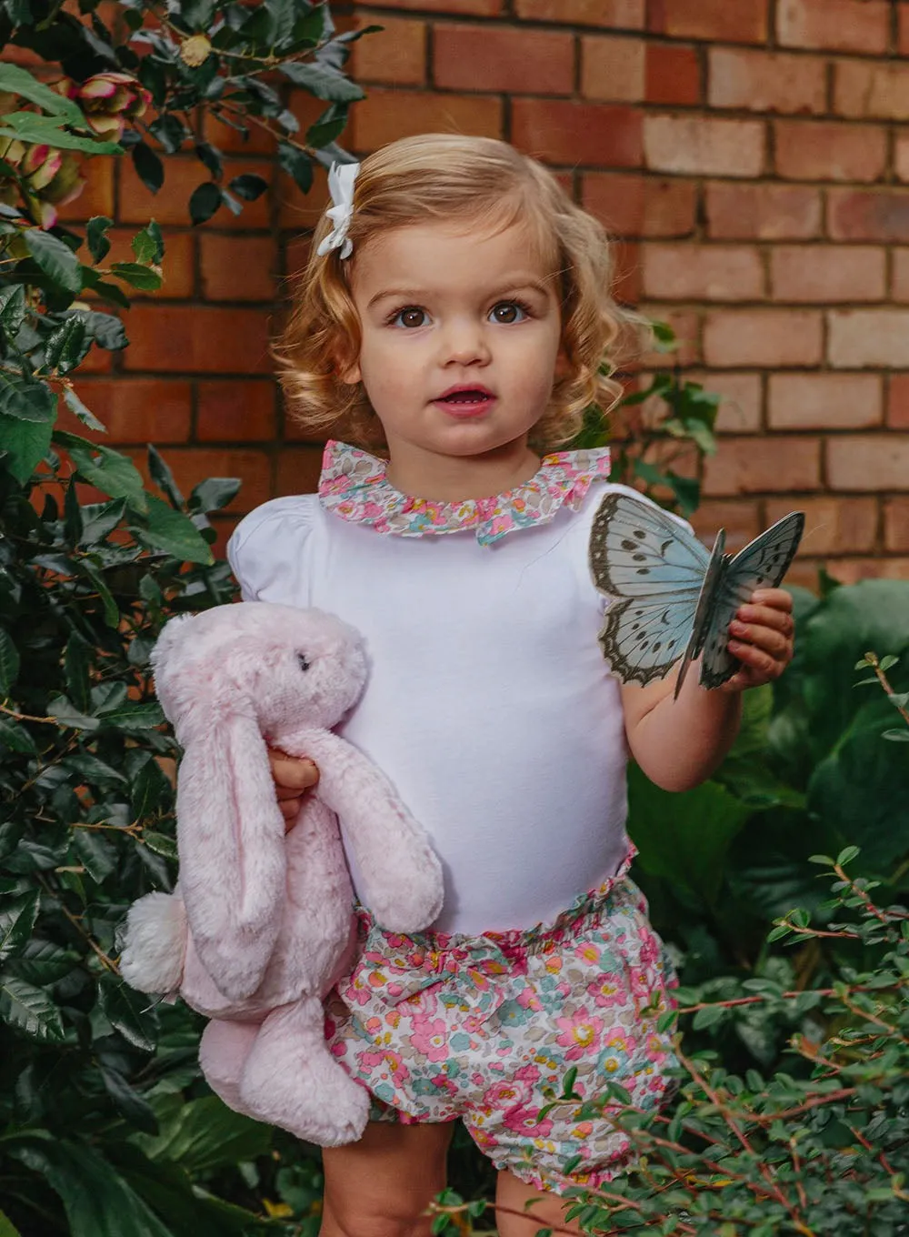 Baby Short-Sleeved Willow Body in Coral Betsy