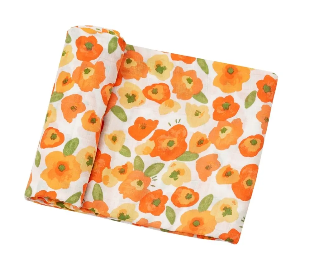 Bamboo Muslin Swaddle Blanket - Florals