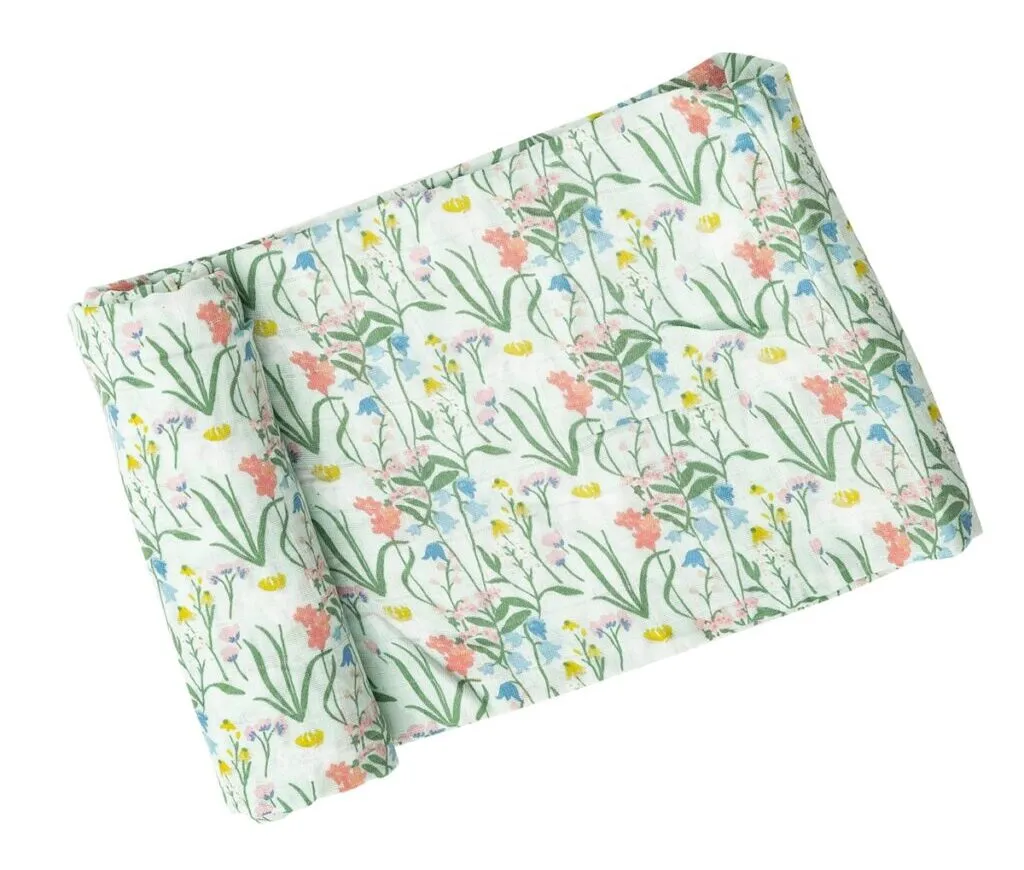 Bamboo Muslin Swaddle Blanket - Florals