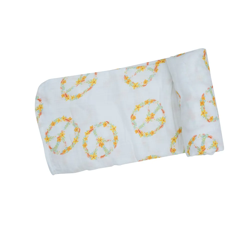 Bamboo Muslin Swaddle Blanket - Florals