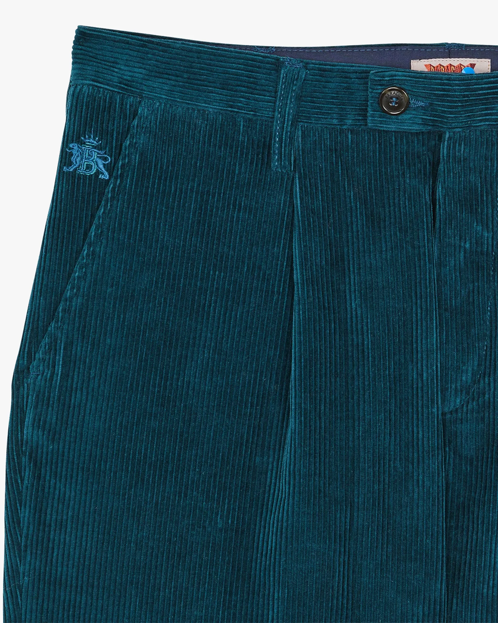 Baracuta Regular Fit Mens Cord Pant - Peacock Blue