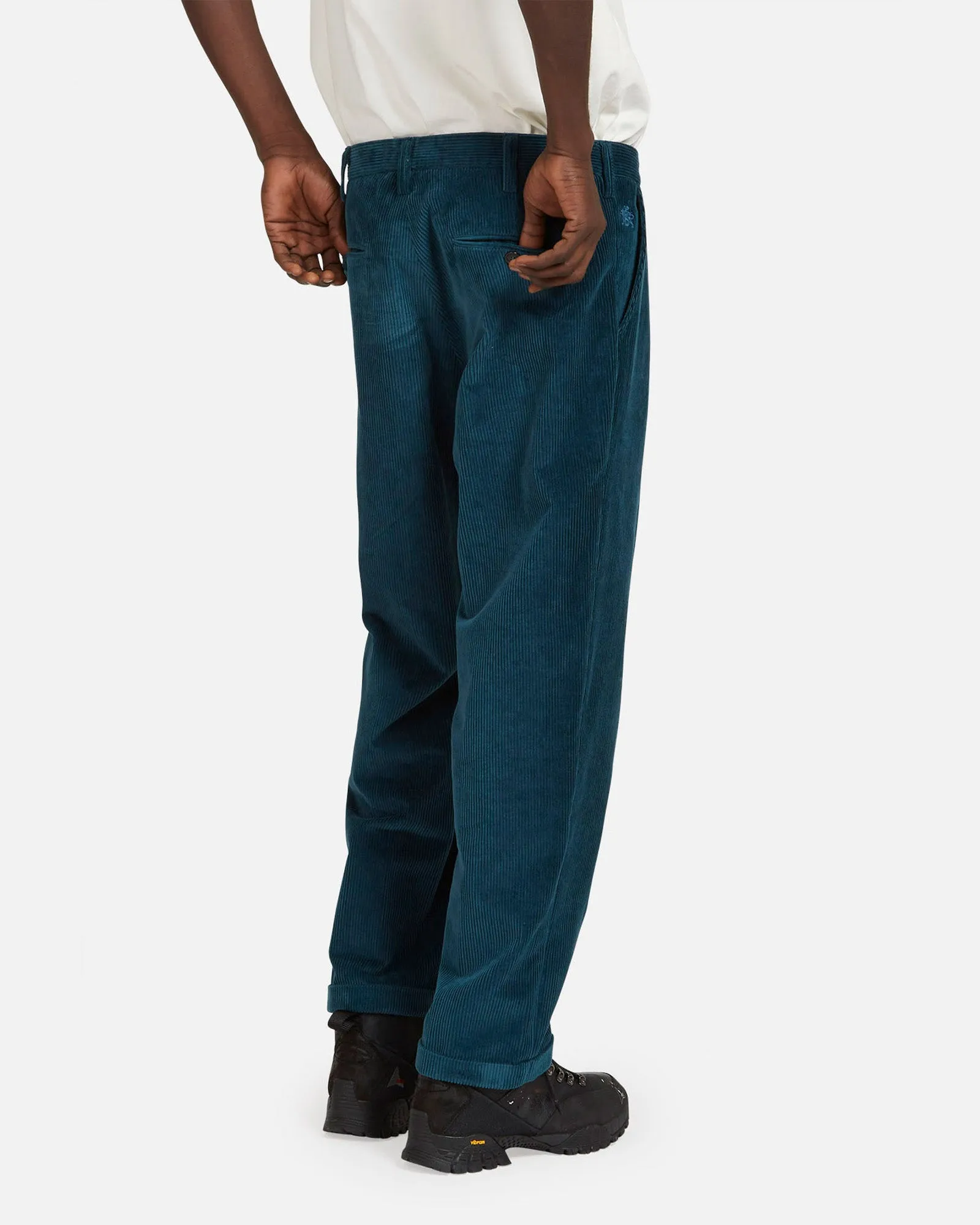 Baracuta Regular Fit Mens Cord Pant - Peacock Blue