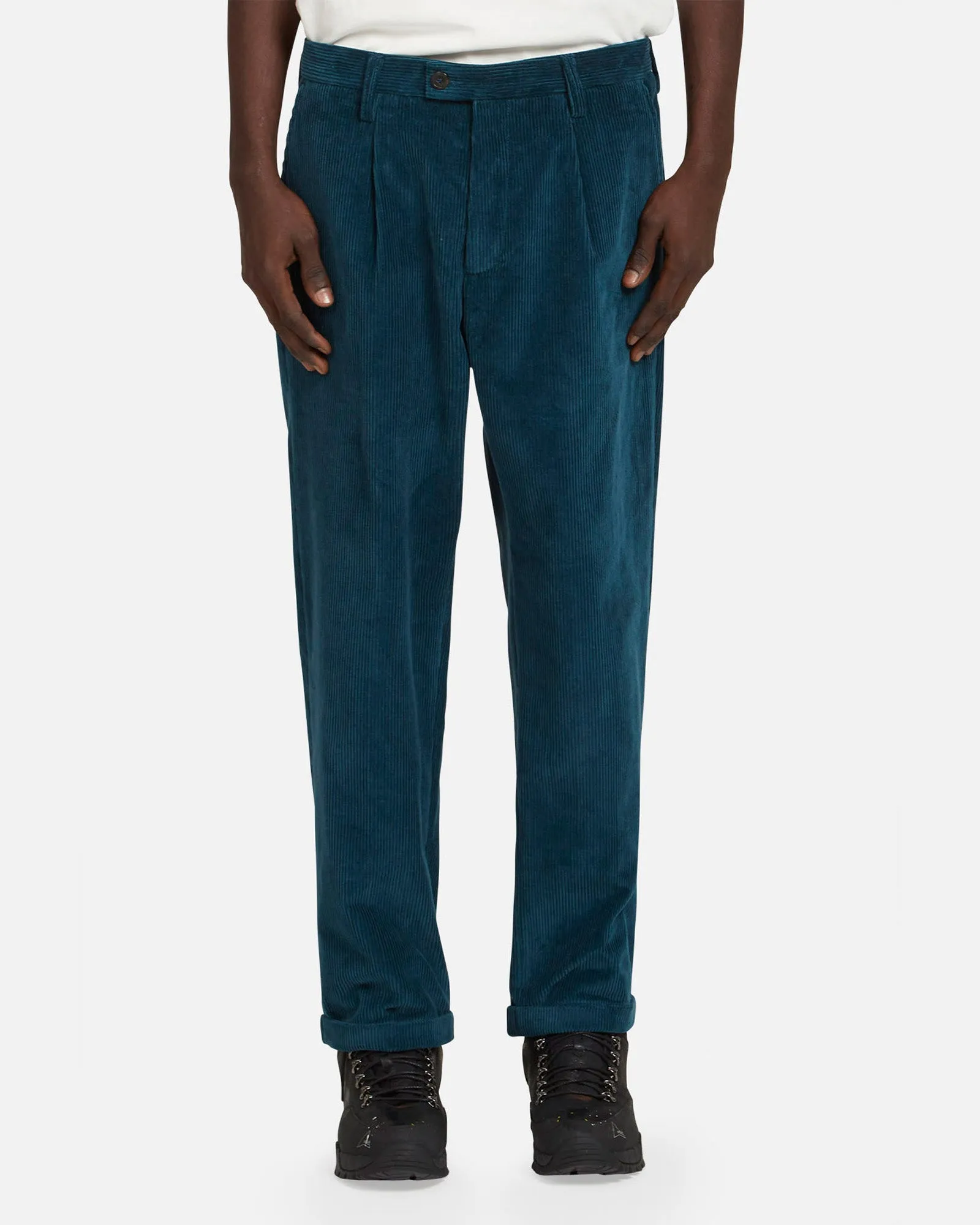 Baracuta Regular Fit Mens Cord Pant - Peacock Blue