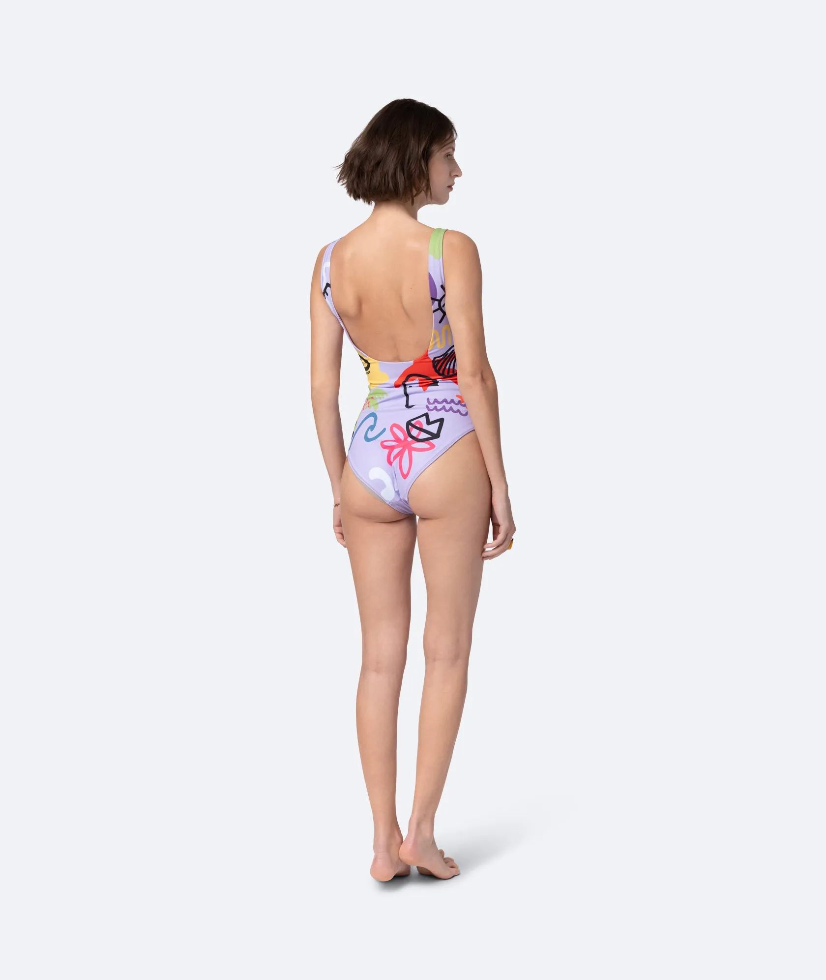 Bathing Suit Scribbles - Light Purple