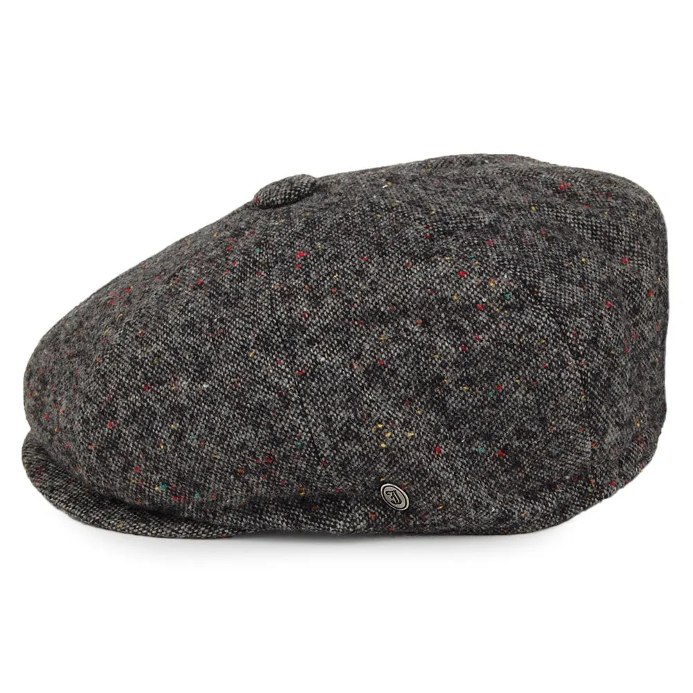 Blackheath Speckled Marl Newsboy Cap - Black-Multi