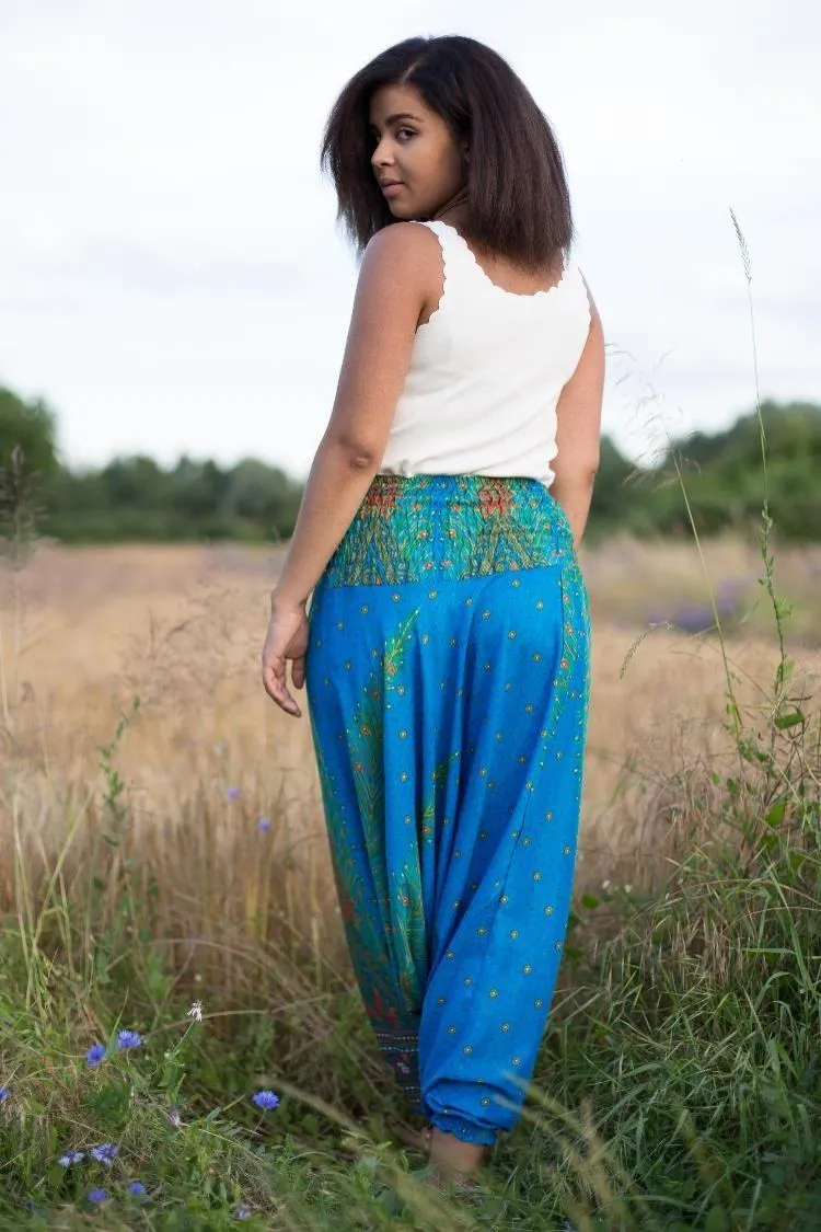 Blue Peacock Pants