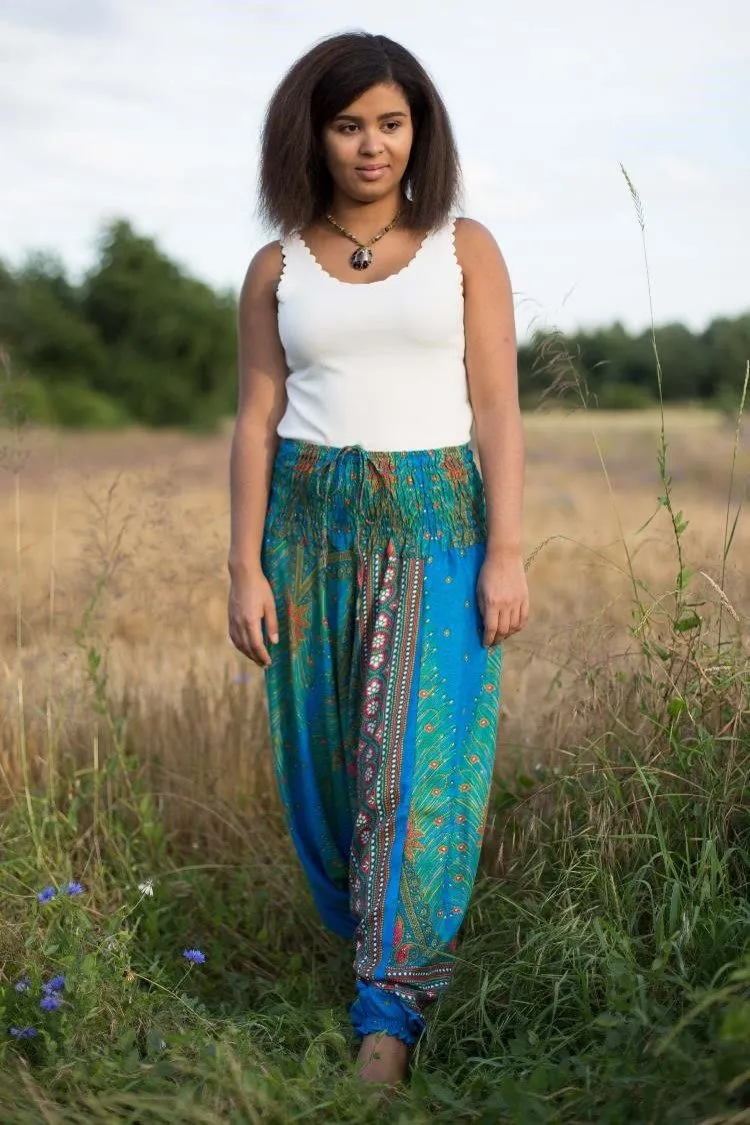 Blue Peacock Pants