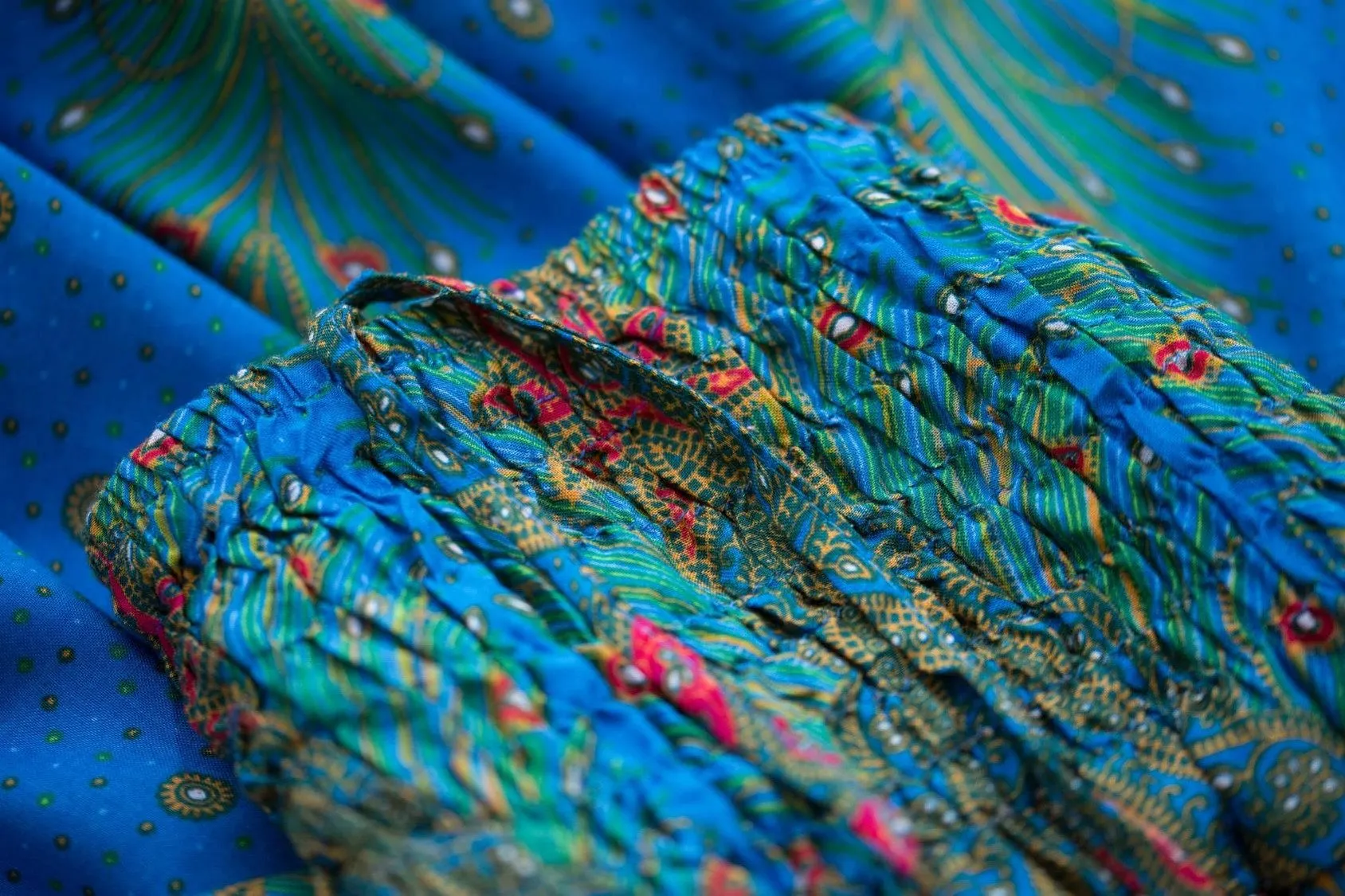Blue Peacock Pants