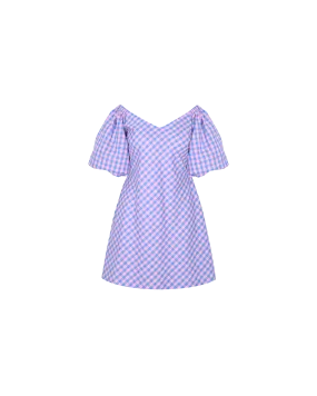 BON GINGHAM MINIDRESS PINKBLUEGINGHAM