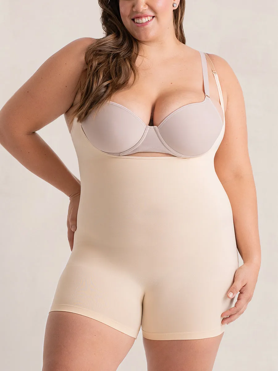Bundle Shapermint Essentials - 1 Open-Bust Shaper Bodysuit Shaper Short   1 Open-Bust Bodysuit Shaper Panty