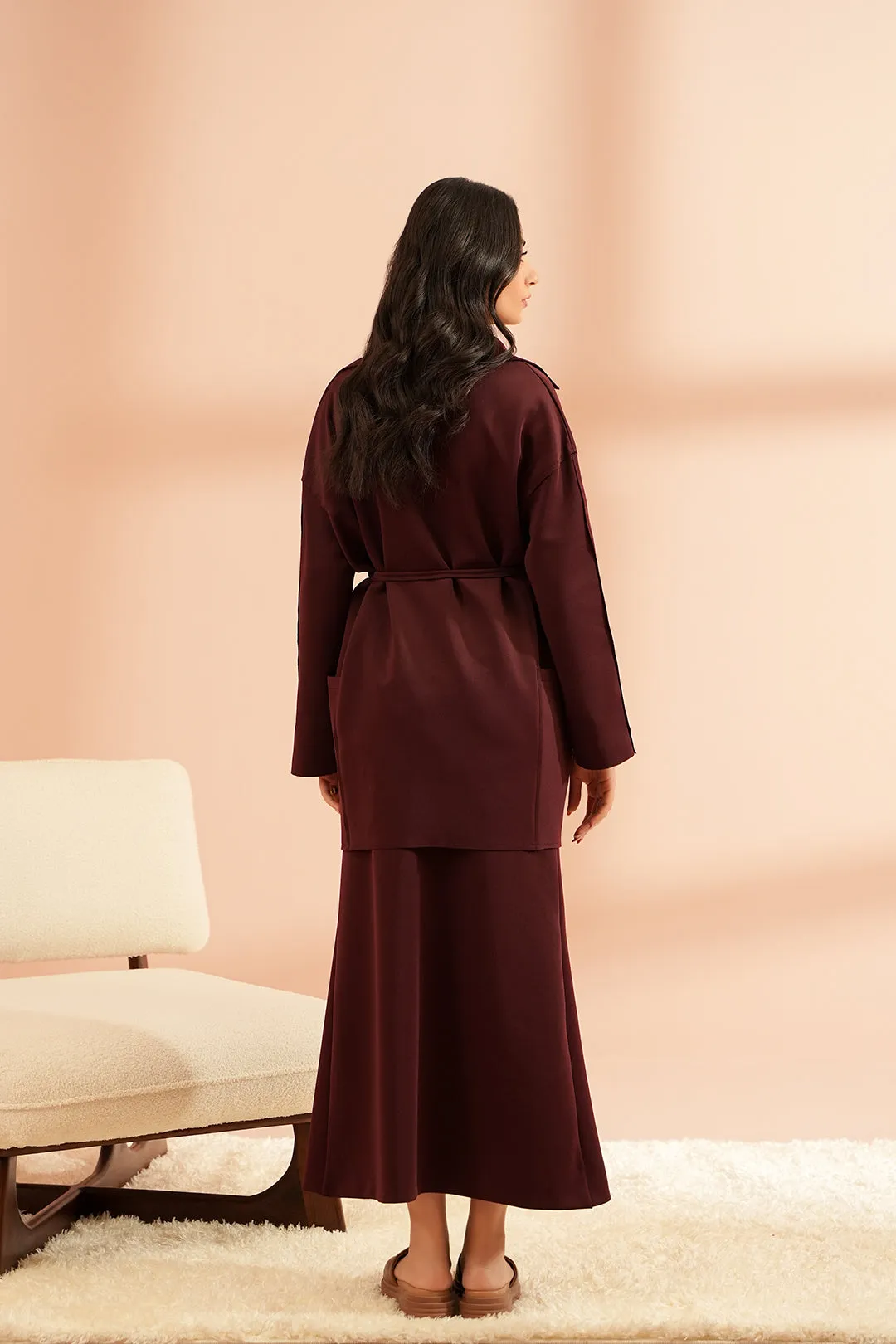 Burgundy Oversized Jacket