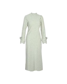 CONNIE DRESS GREEN CHECK