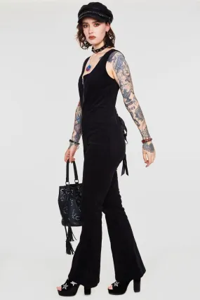 Cord Progression Flare Jumpsuit