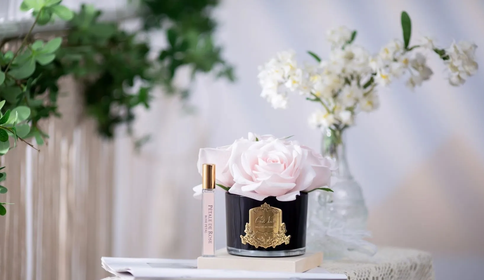 COTE NOIRE - PERFUMED NATURAL TOUCH 5 ROSES - BLACK - FRENCH PINK