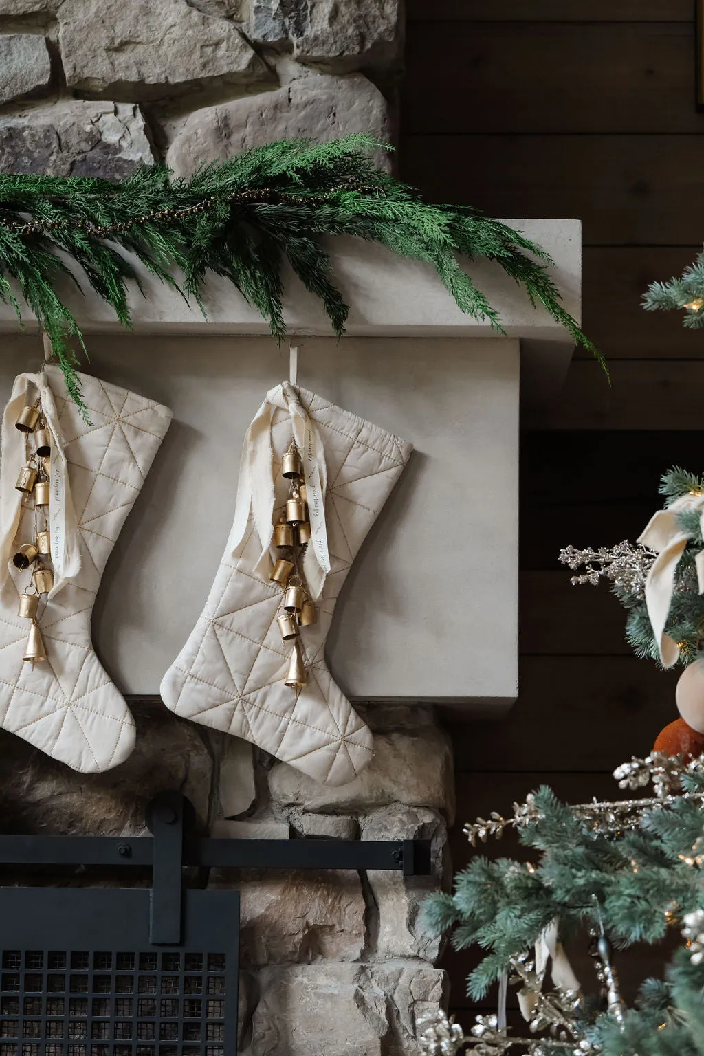 Cotton Gold Stitching Stocking