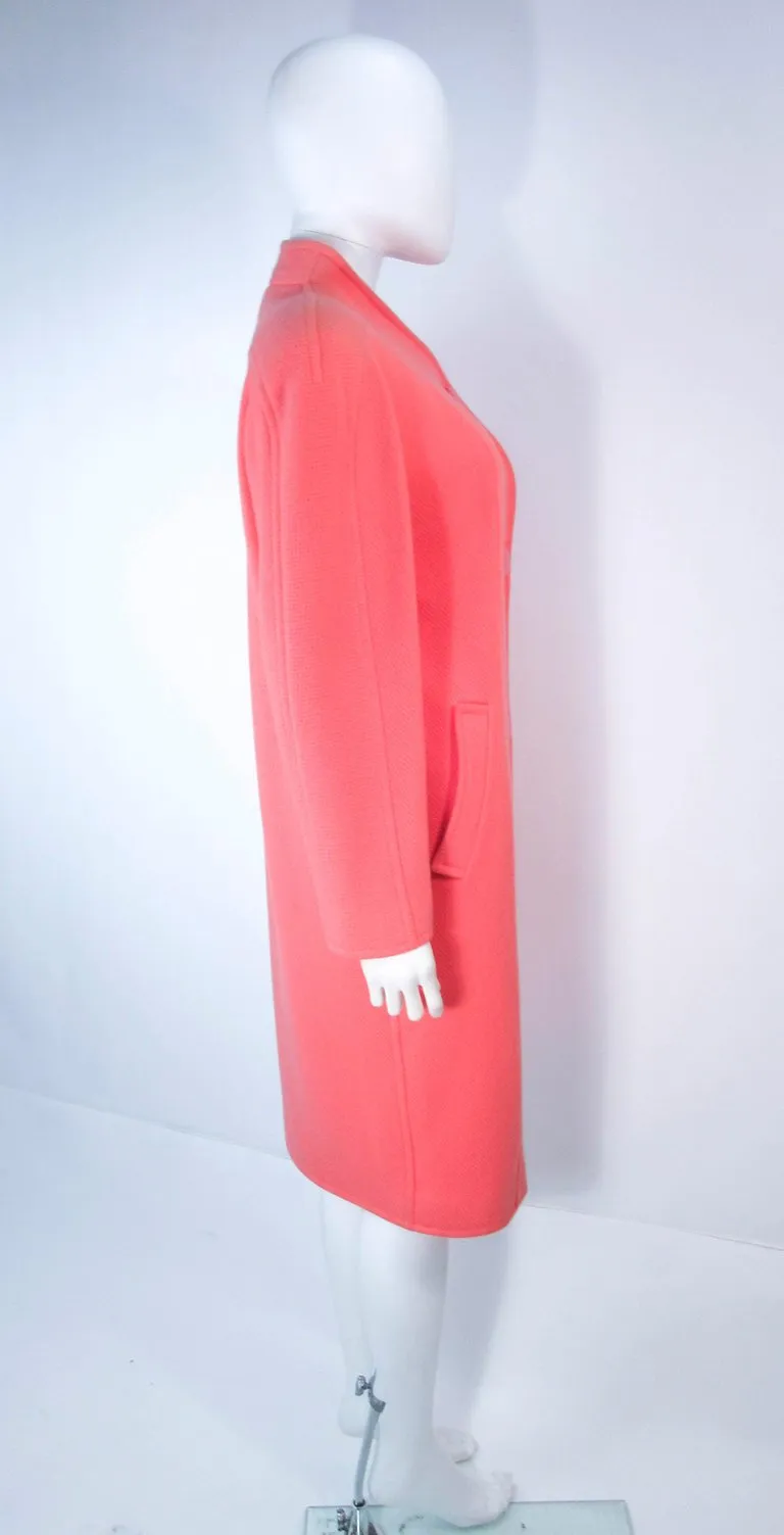 COURREGES Peach Coral Wool Coat Size 40