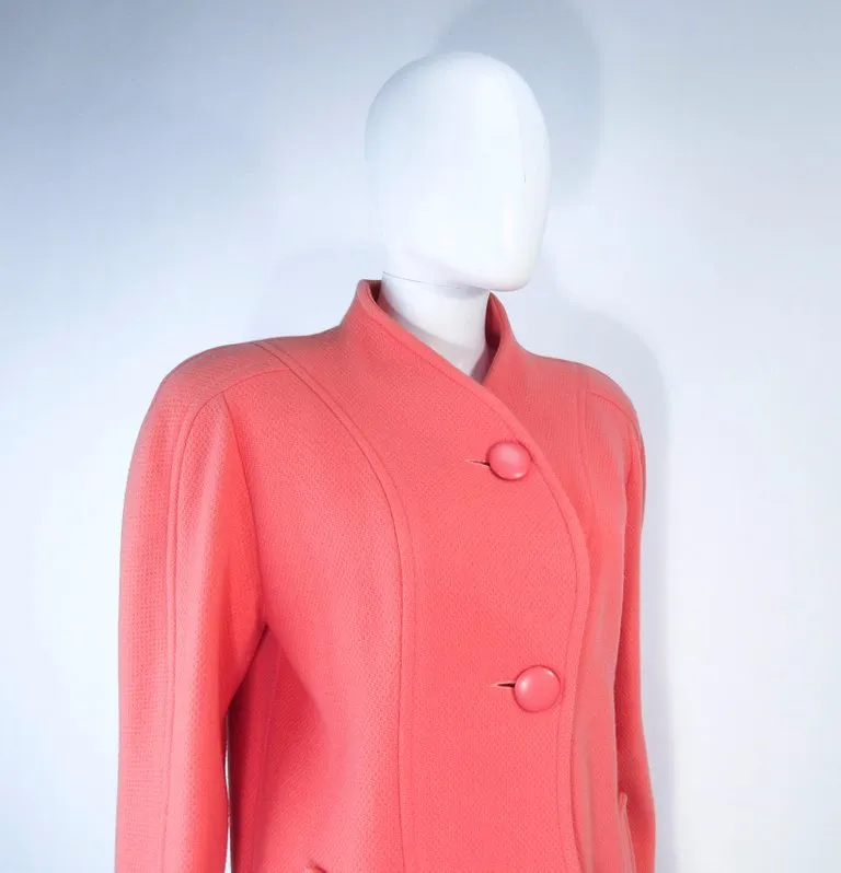 COURREGES Peach Coral Wool Coat Size 40