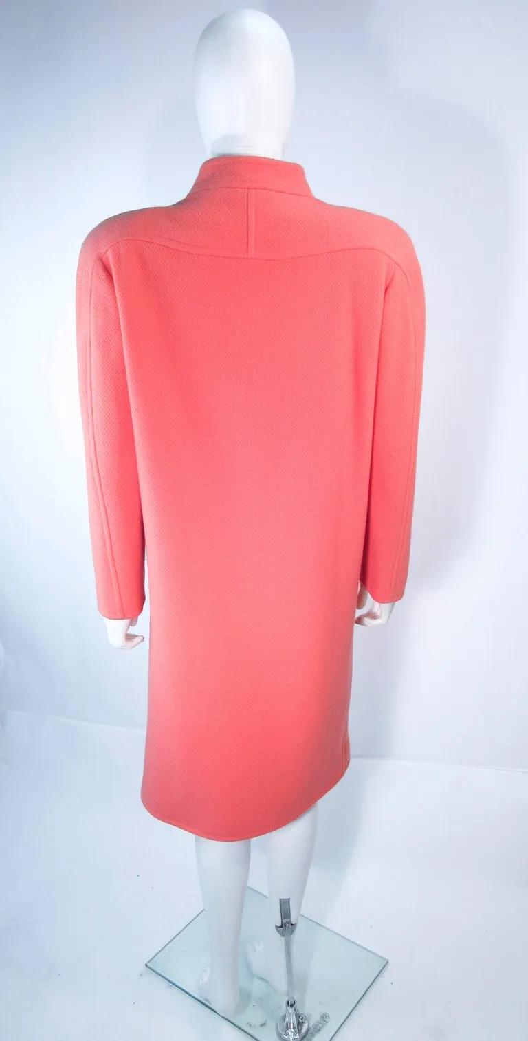 COURREGES Peach Coral Wool Coat Size 40