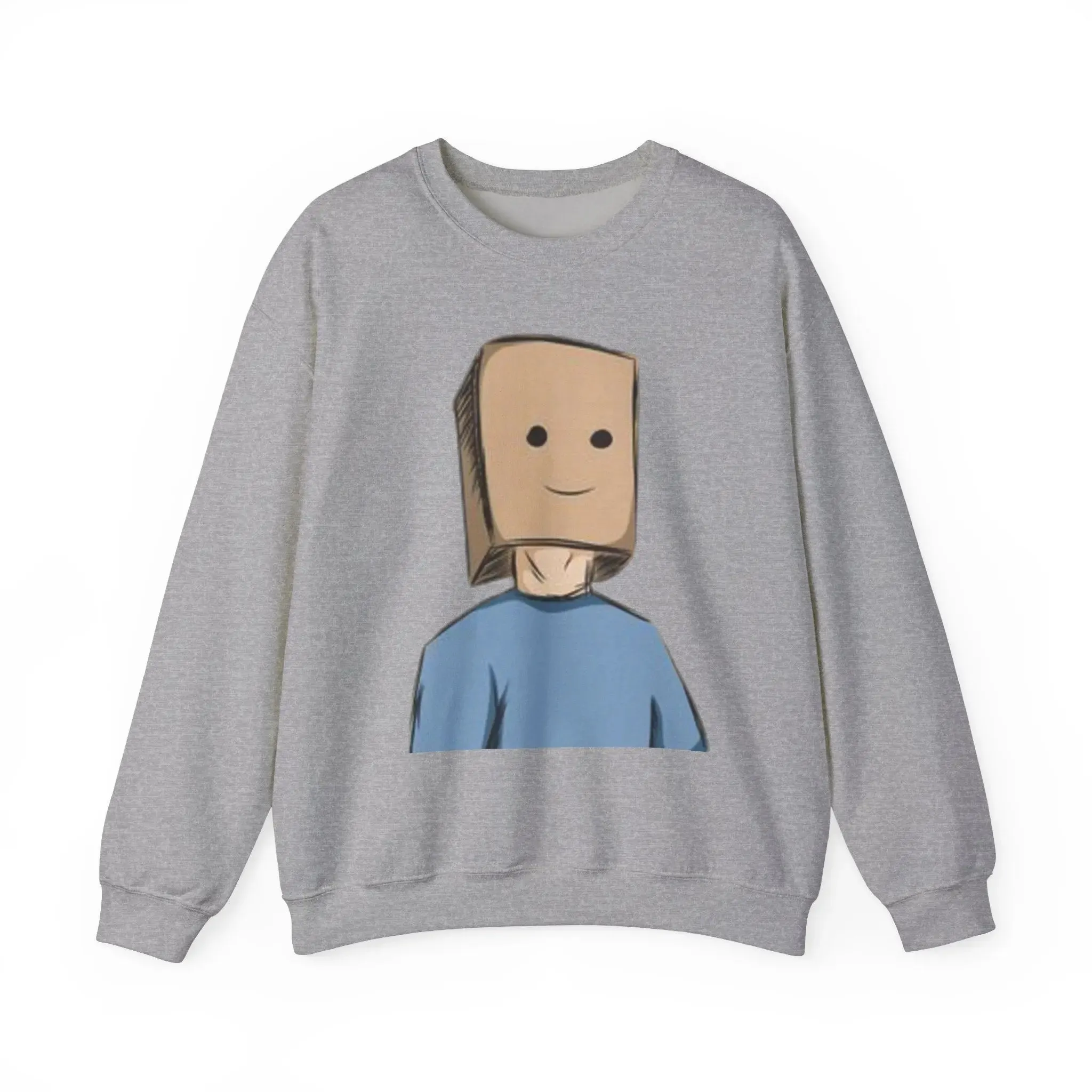 Cute Cartoon Baghead MENS and women Crewneck Sweatshirt - Cozy and Fun Outfit