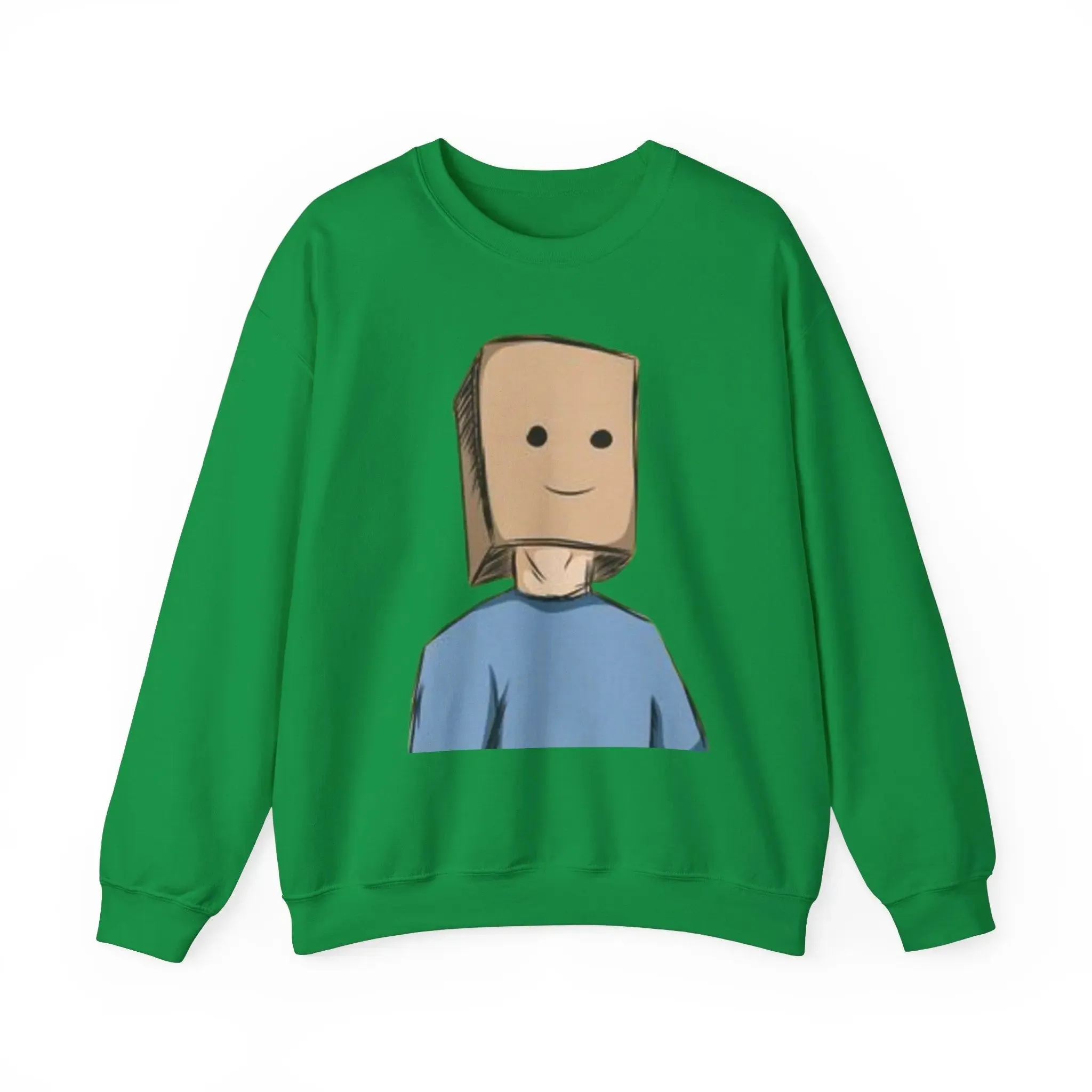Cute Cartoon Baghead MENS and women Crewneck Sweatshirt - Cozy and Fun Outfit