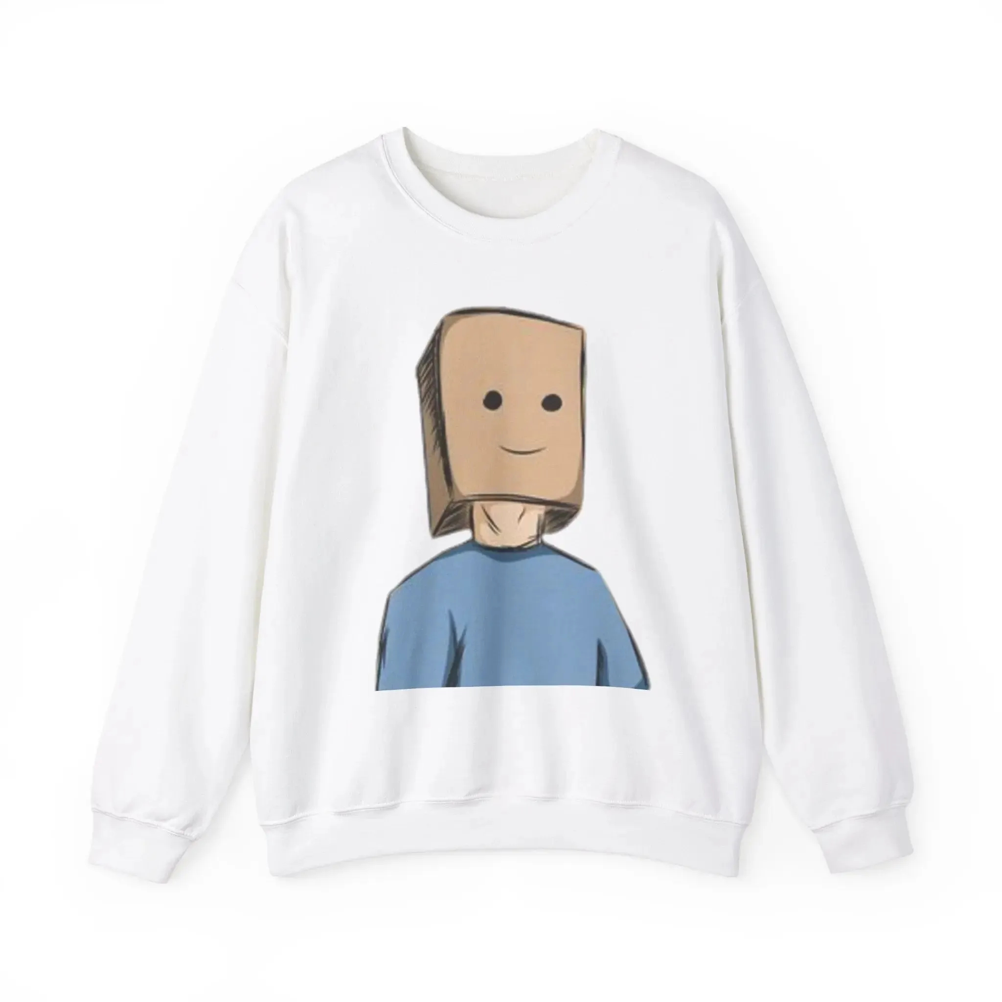 Cute Cartoon Baghead MENS and women Crewneck Sweatshirt - Cozy and Fun Outfit