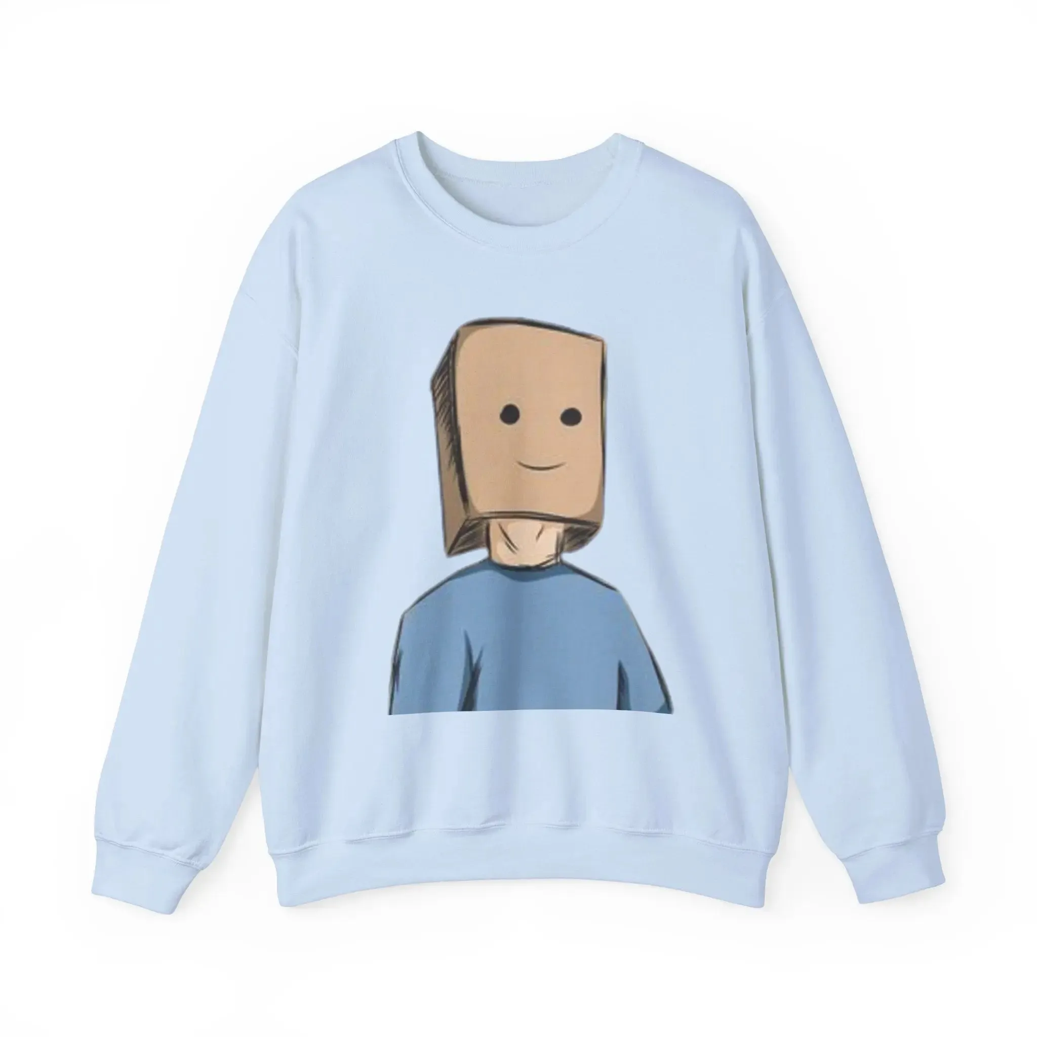 Cute Cartoon Baghead MENS and women Crewneck Sweatshirt - Cozy and Fun Outfit