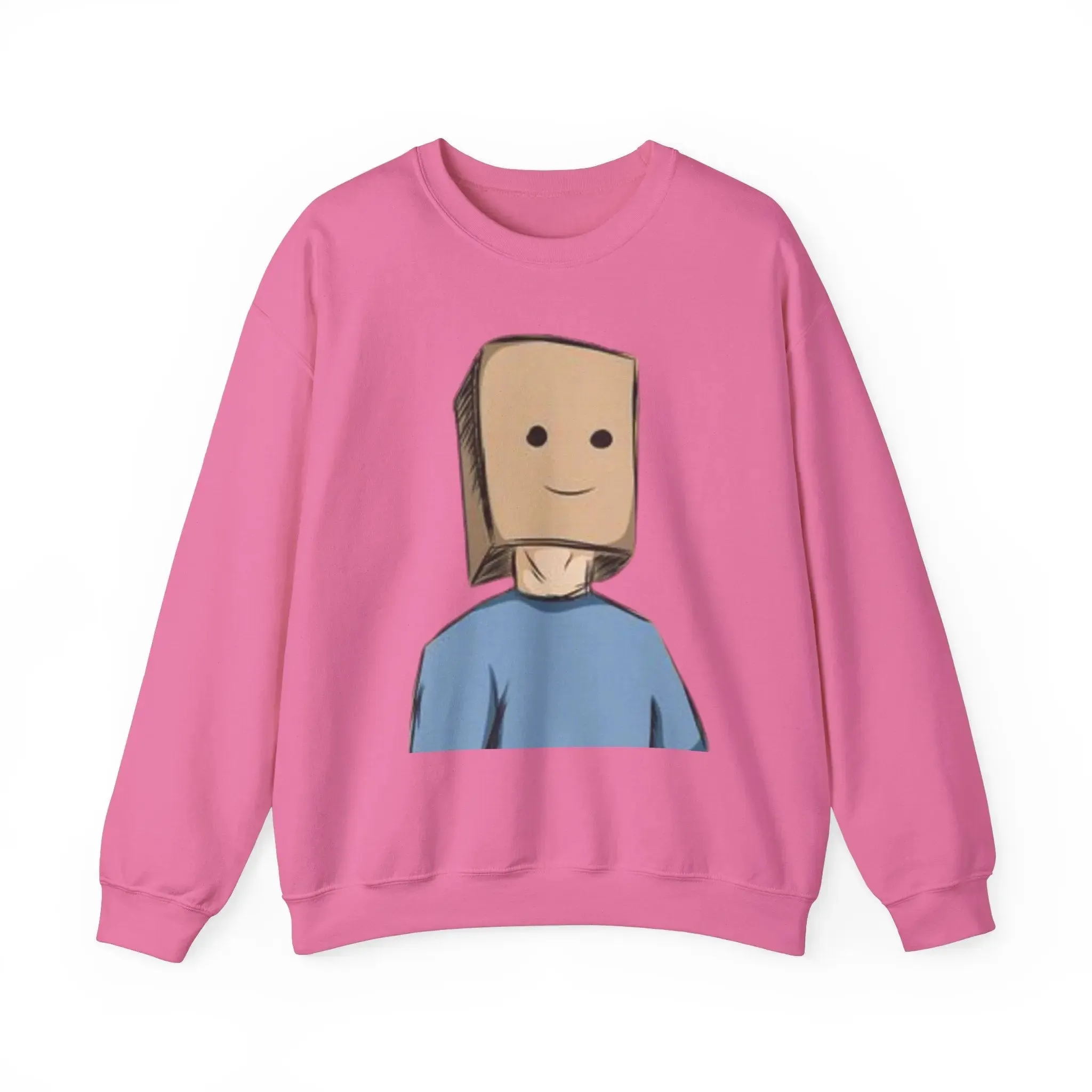 Cute Cartoon Baghead MENS and women Crewneck Sweatshirt - Cozy and Fun Outfit