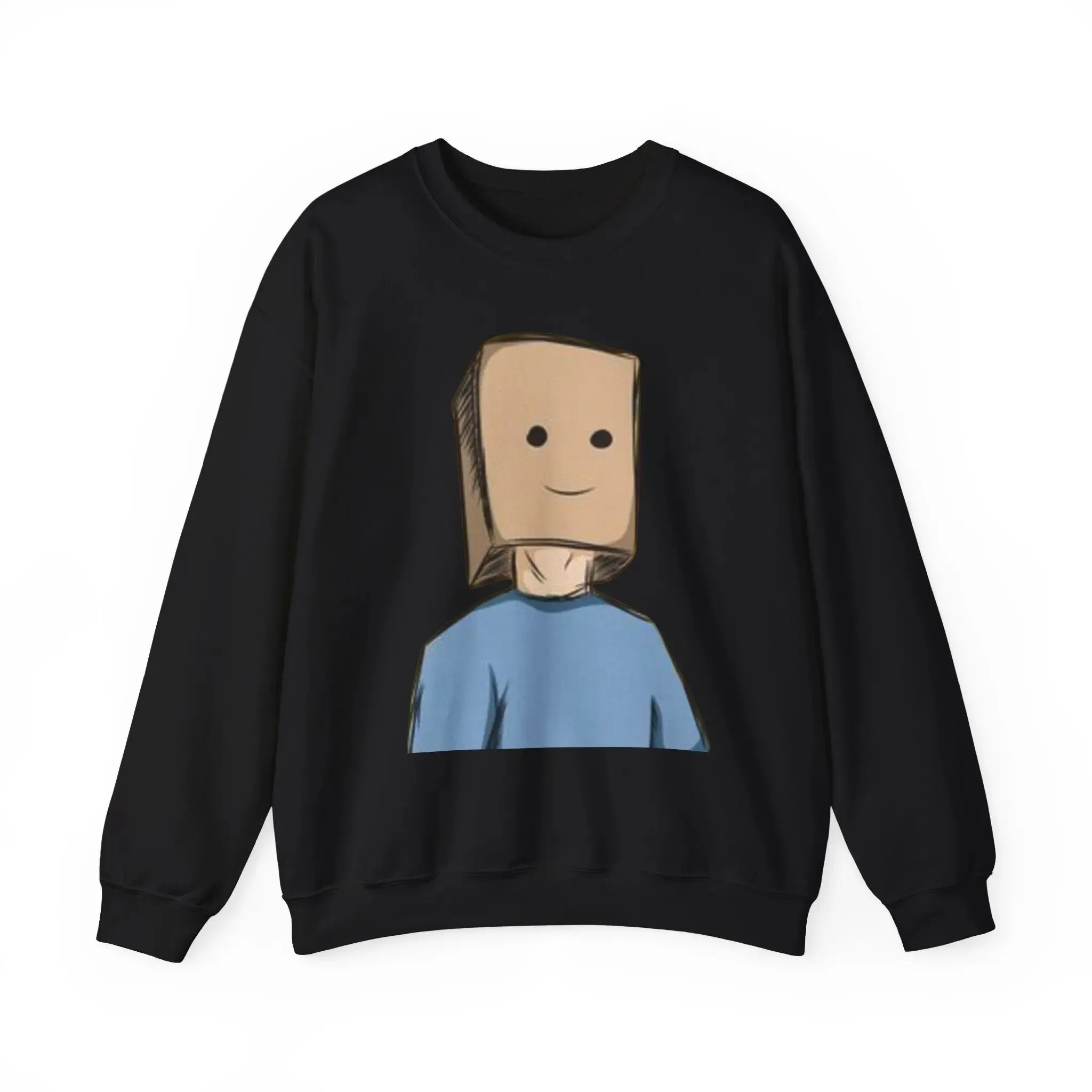 Cute Cartoon Baghead MENS and women Crewneck Sweatshirt - Cozy and Fun Outfit