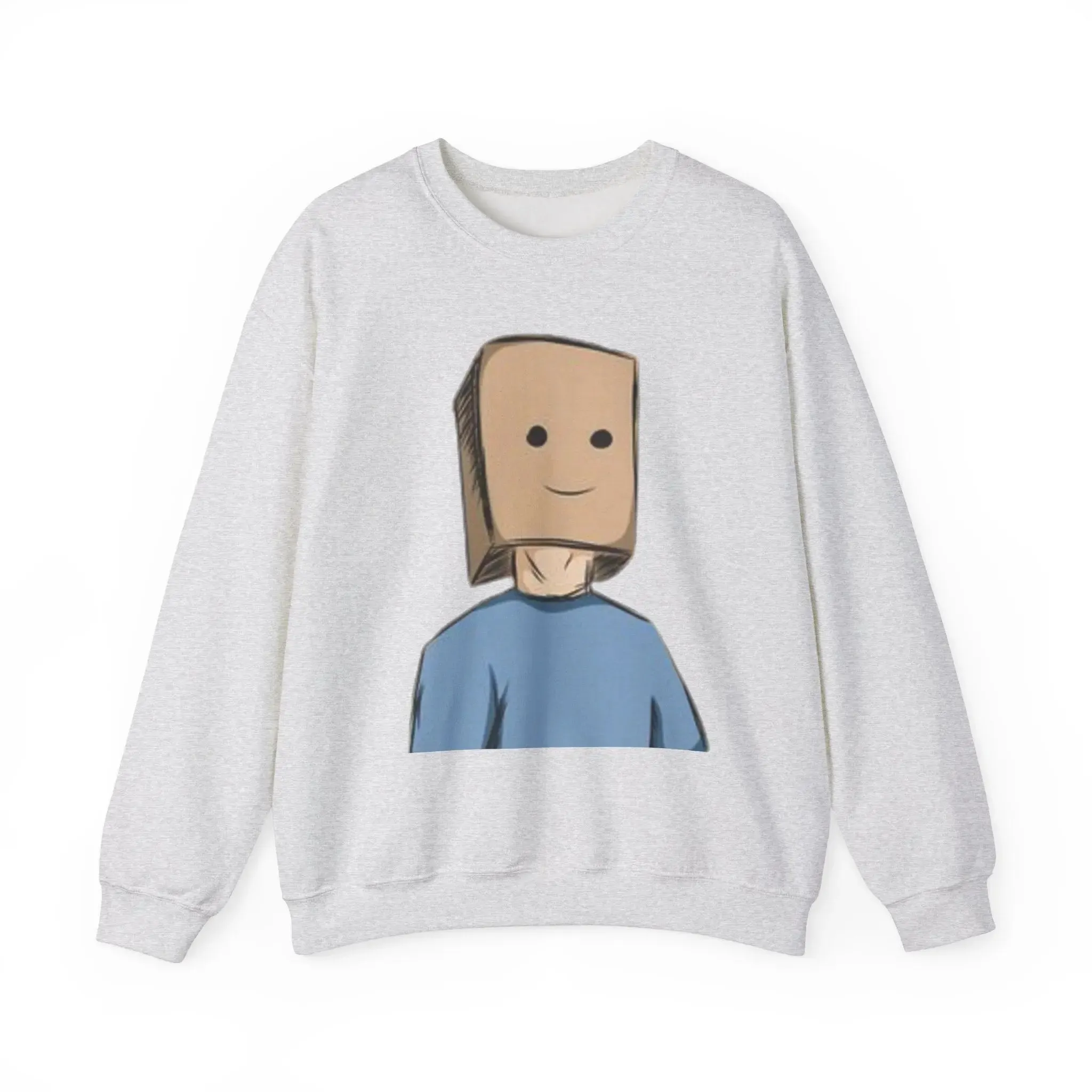 Cute Cartoon Baghead MENS and women Crewneck Sweatshirt - Cozy and Fun Outfit