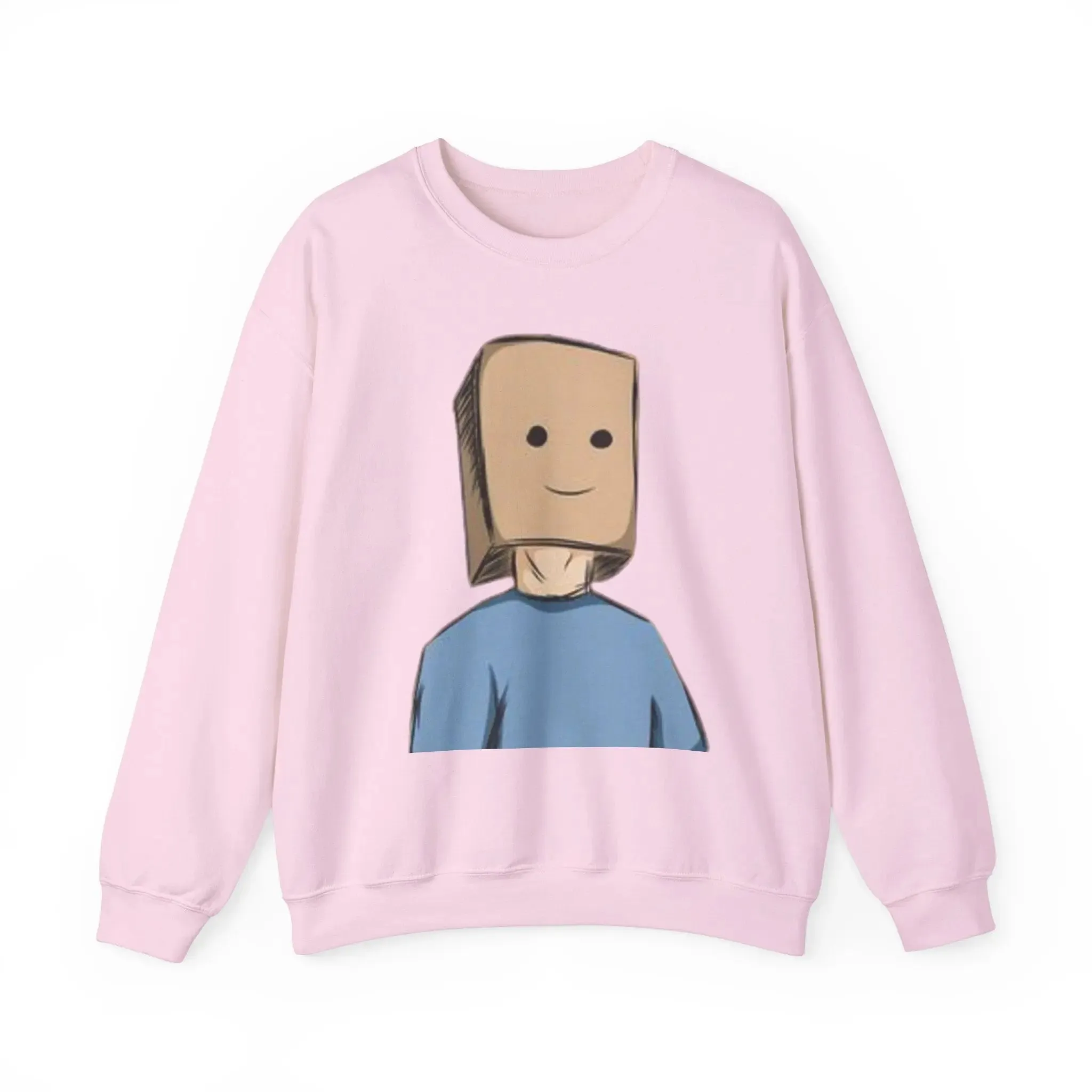 Cute Cartoon Baghead MENS and women Crewneck Sweatshirt - Cozy and Fun Outfit