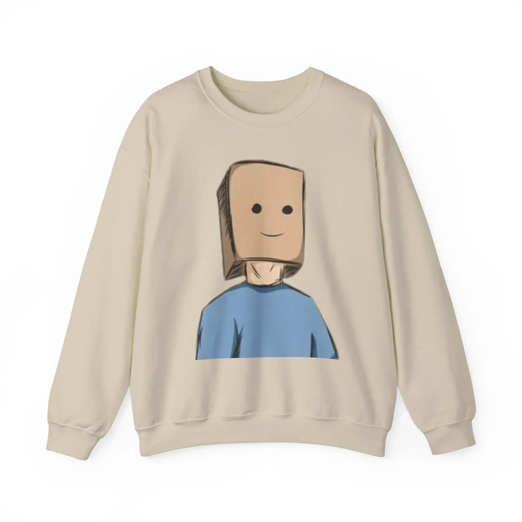 Cute Cartoon Baghead MENS and women Crewneck Sweatshirt - Cozy and Fun Outfit
