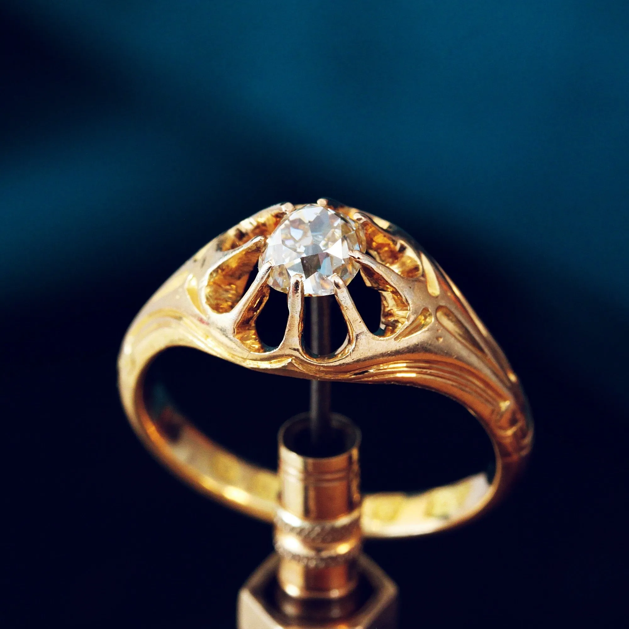 Date 1900 Arts & Crafts Diamond Solitaire Ring