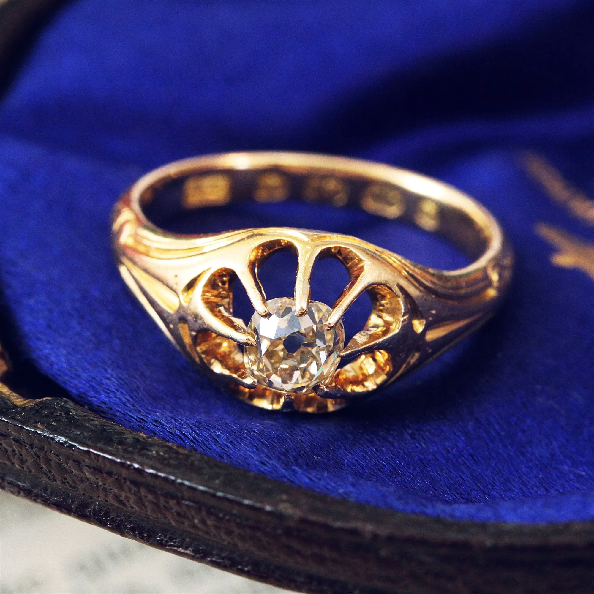 Date 1900 Arts & Crafts Diamond Solitaire Ring