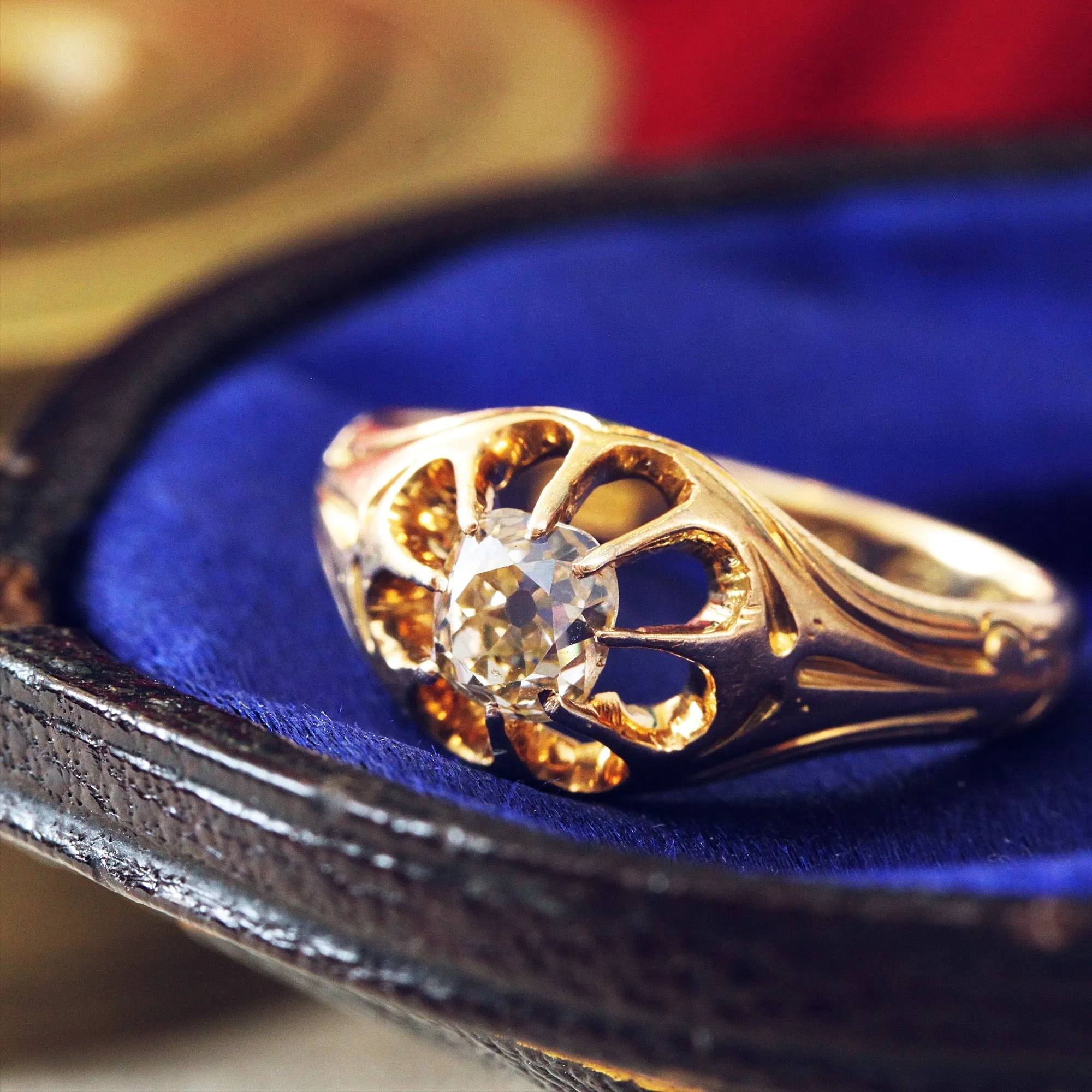 Date 1900 Arts & Crafts Diamond Solitaire Ring