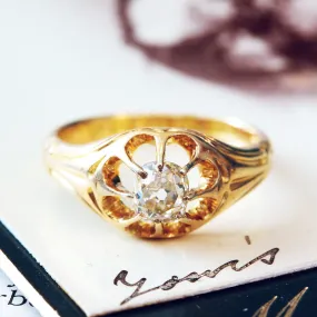 Date 1900 Arts & Crafts Diamond Solitaire Ring