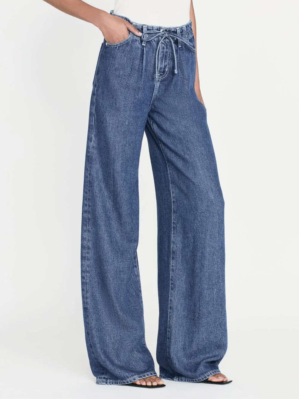 Drawstring Wide Leg -- Ghost