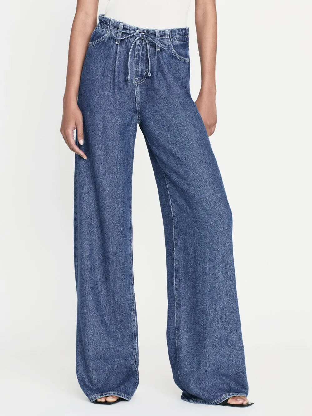 Drawstring Wide Leg -- Ghost
