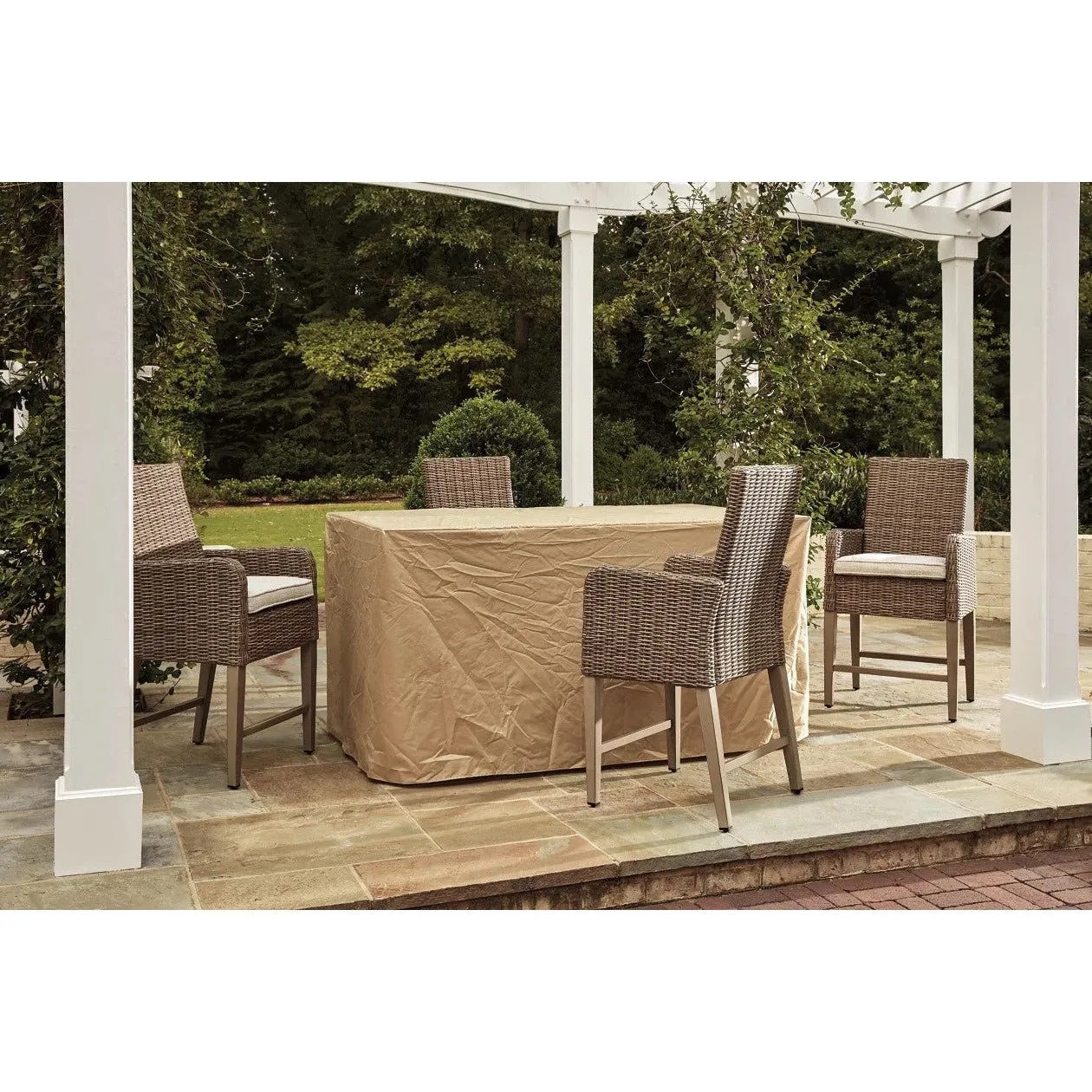 Fire Island Mist 5pc Outdoor Tall Firepit Set